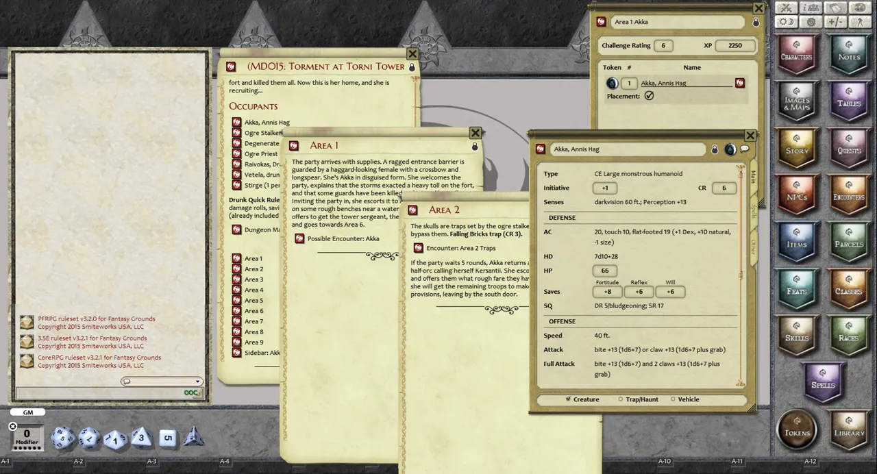 Fantasy Grounds - Mini-Dungeon #015: Torment at Torni Tower (PFRPG) Screenshot 1