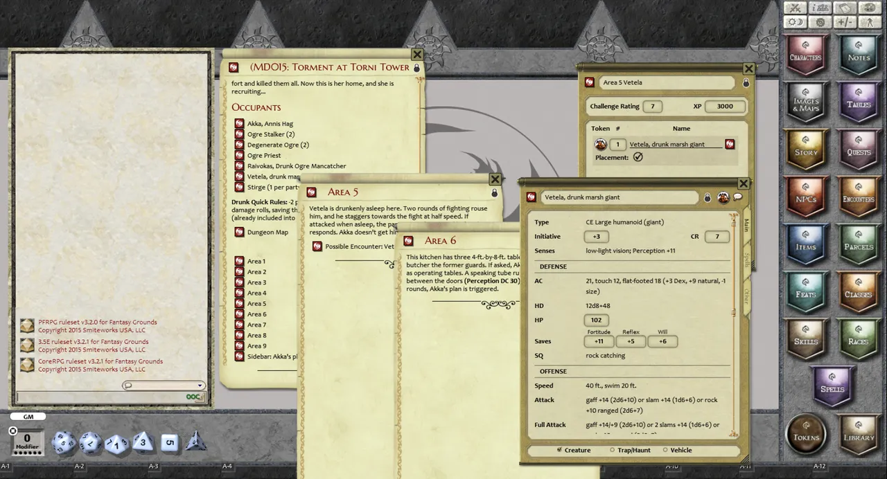 Fantasy Grounds - Mini-Dungeon #015: Torment at Torni Tower (PFRPG) Screenshot 2