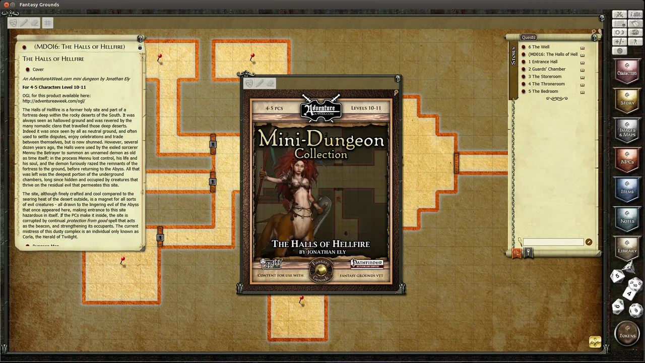 Fantasy Grounds - Mini-Dungeon #016: The Halls of Hellfire (PFRPG) Screenshot 3