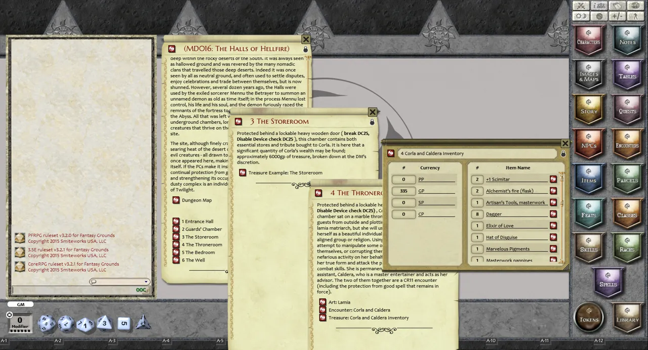 Fantasy Grounds - Mini-Dungeon #016: The Halls of Hellfire (PFRPG) Screenshot 1