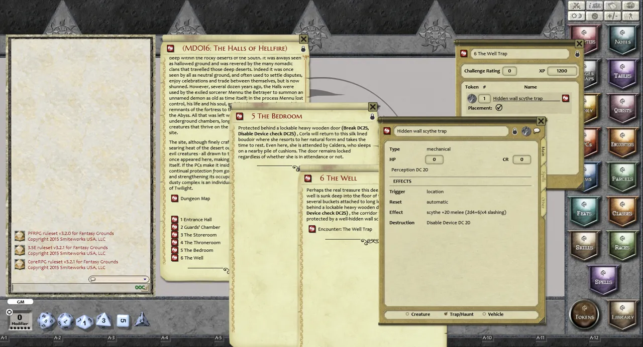 Fantasy Grounds - Mini-Dungeon #016: The Halls of Hellfire (PFRPG) Screenshot 2