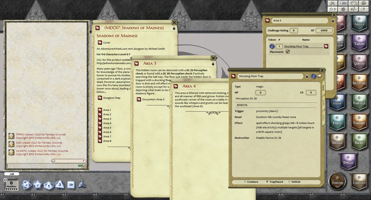 Fantasy Grounds - Mini-Dungeon #017: Shadows of Madness (PFRPG) Screenshot 1