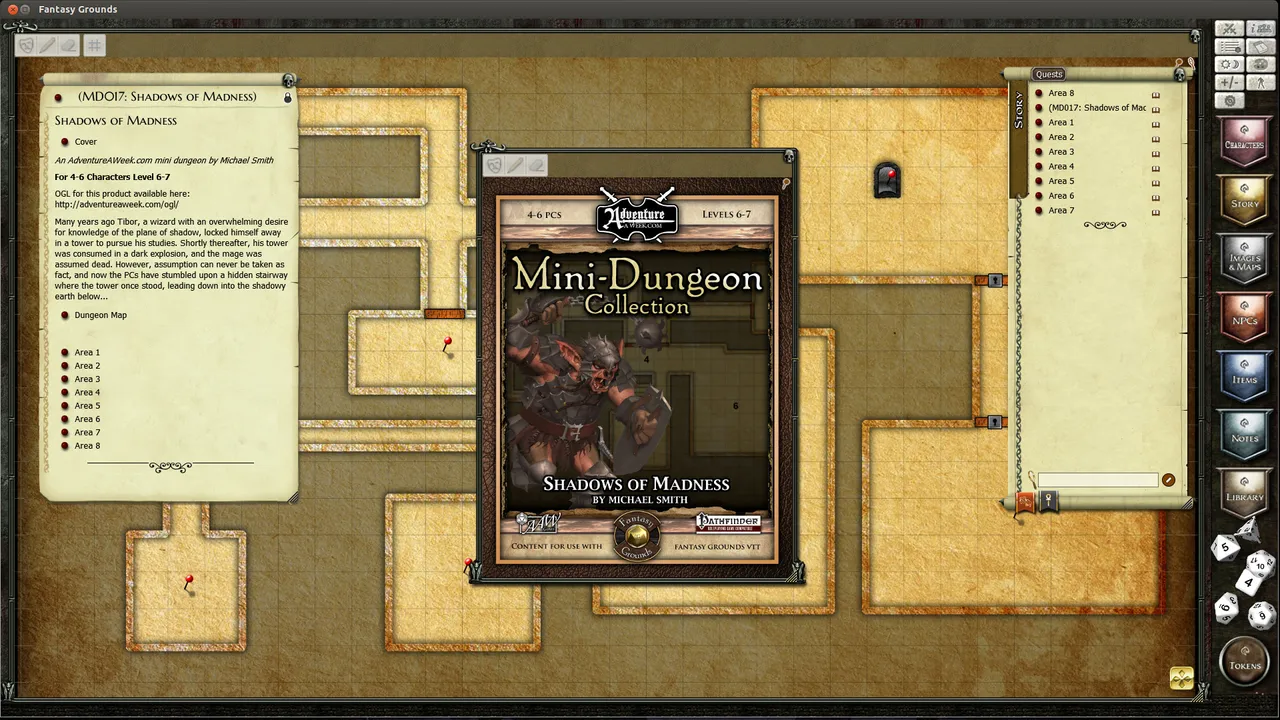 Fantasy Grounds - Mini-Dungeon #017: Shadows of Madness (PFRPG) Screenshot 3