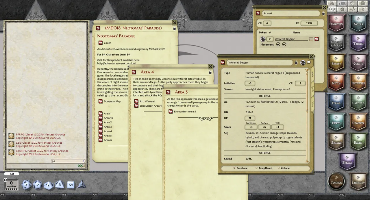 Fantasy Grounds - Mini-Dungeon #018: Neotomas' Paradise (PFRPG) Screenshot 2