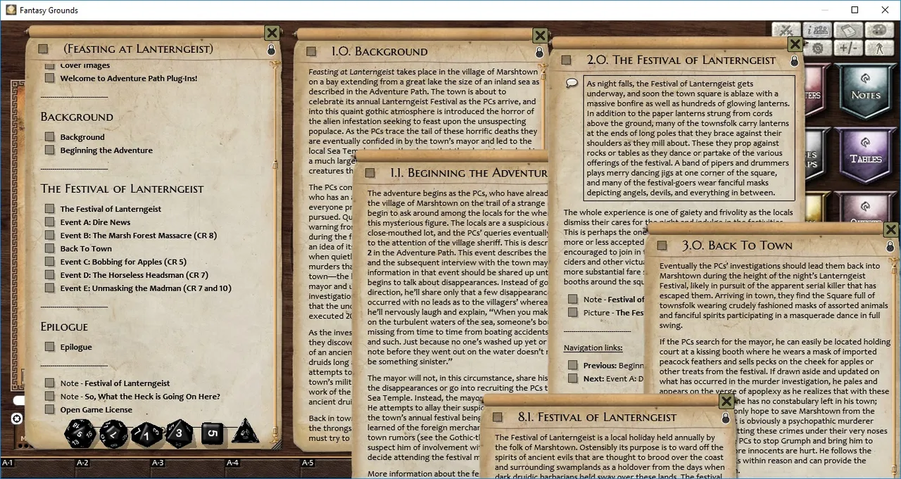 Fantasy Grounds - Feasting at Lanterngeist (PFRPG) Screenshot 1