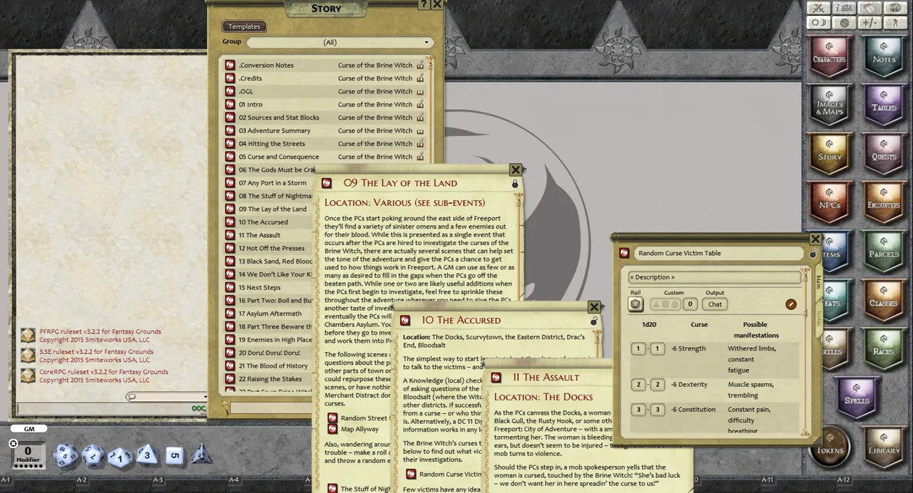 Fantasy Grounds - Return to Freeport, Part One: Curse of the Brine Witch (PFRPG) Screenshot 0