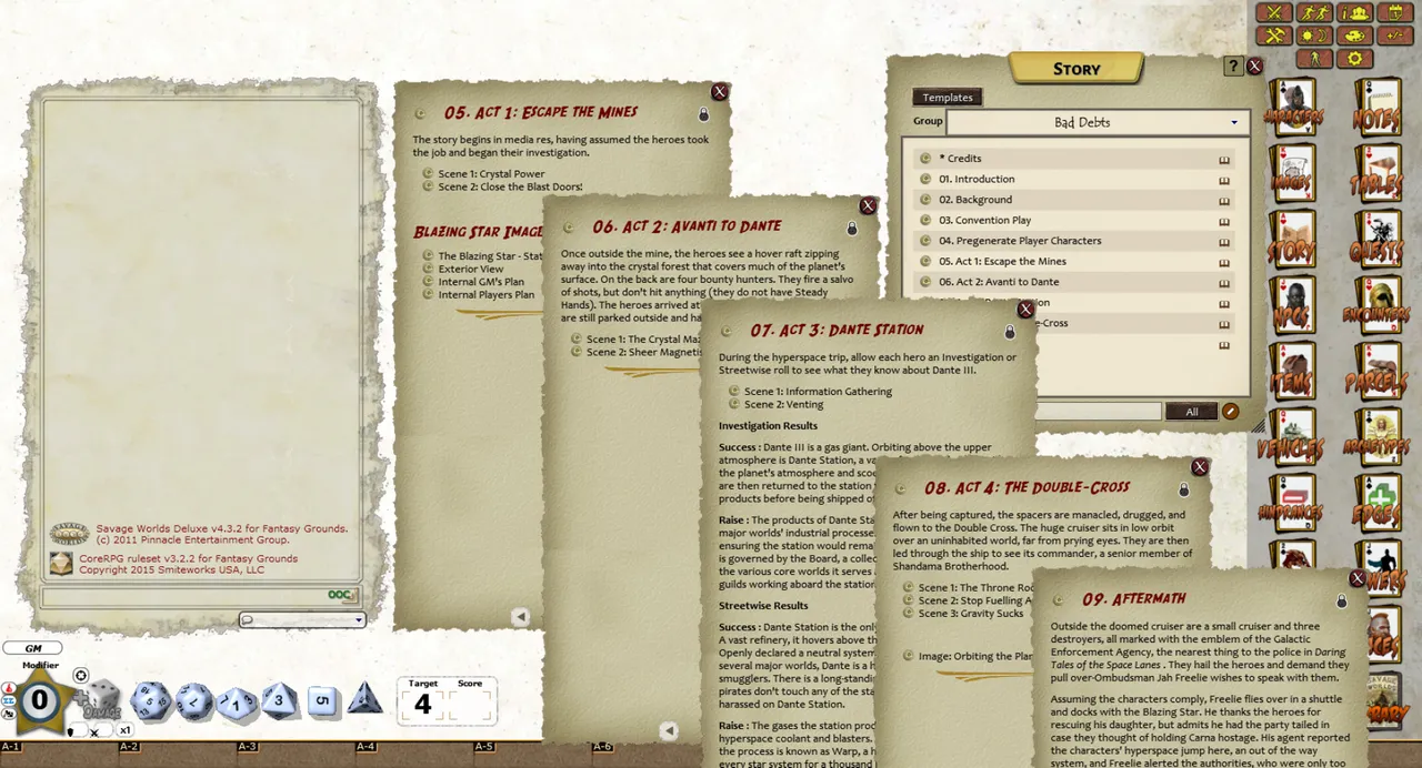 Fantasy Grounds - Daring Tales of the Space Lanes #2 - Bad Debts (Savage Worlds) Screenshot 0