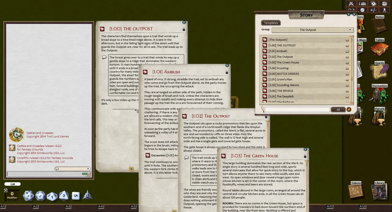 Fantasy Grounds - Outpost (Castles & Crusades) Screenshot 2