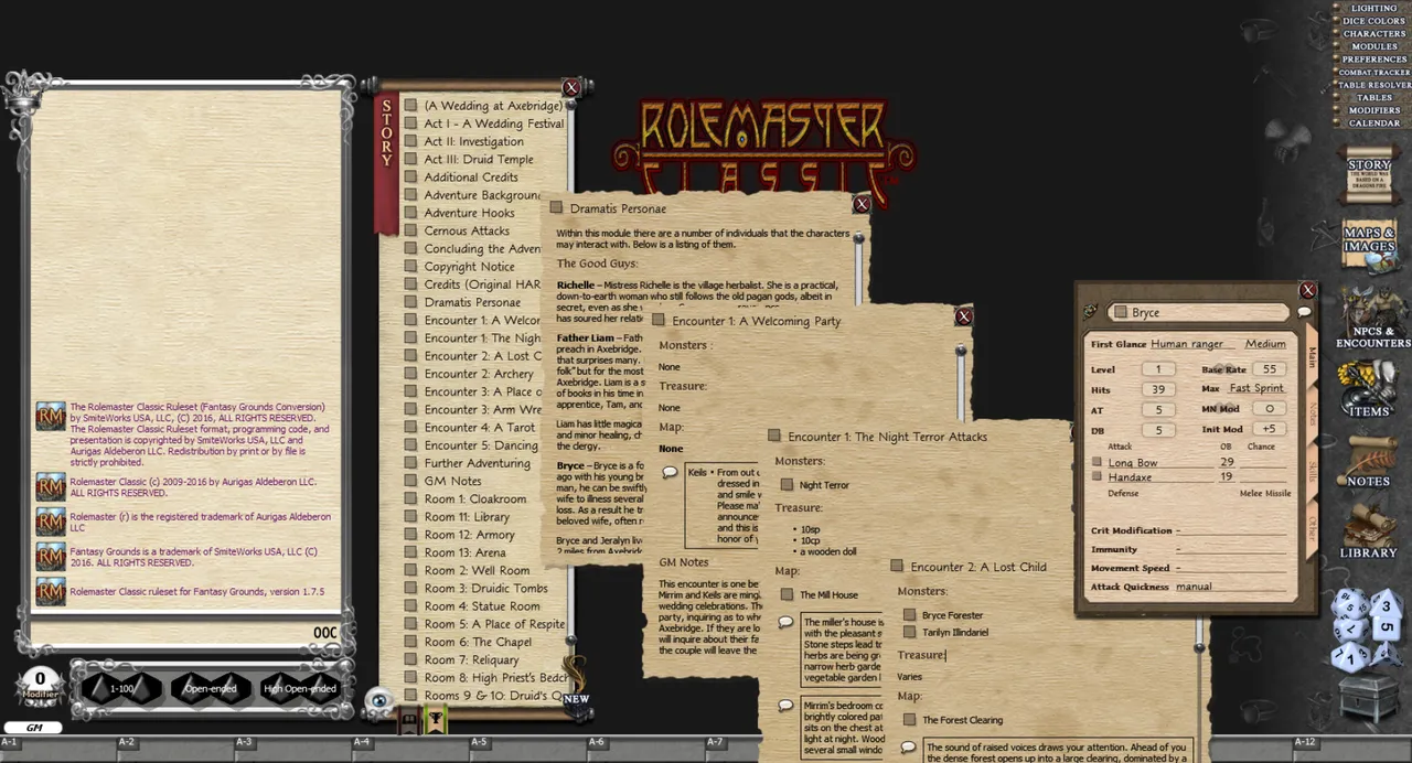 Fantasy Grounds - A Wedding at Axebridge (RMC) Screenshot 1