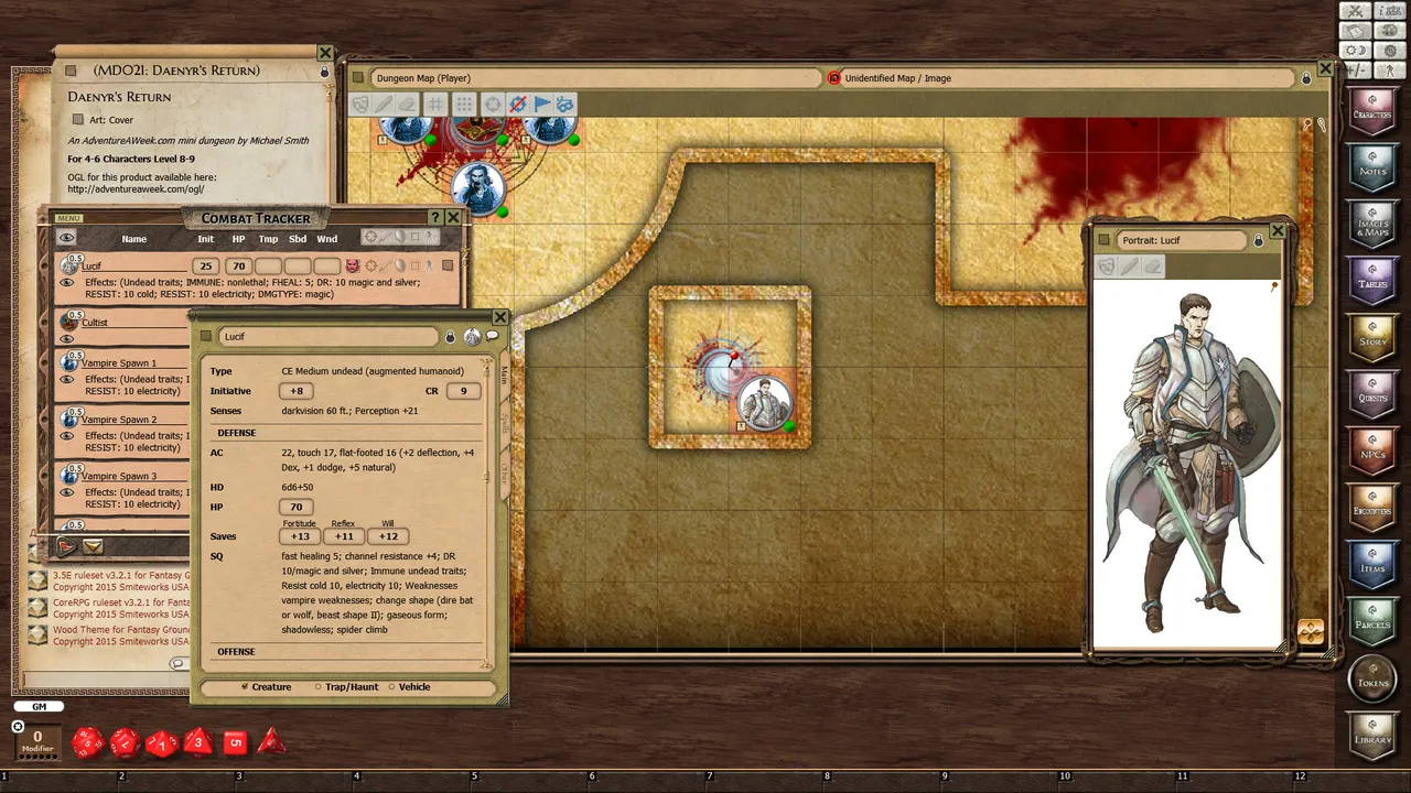 Fantasy Grounds - Mini-Dungeon #021: Daenyr’s Return (PFRPG) Screenshot 2