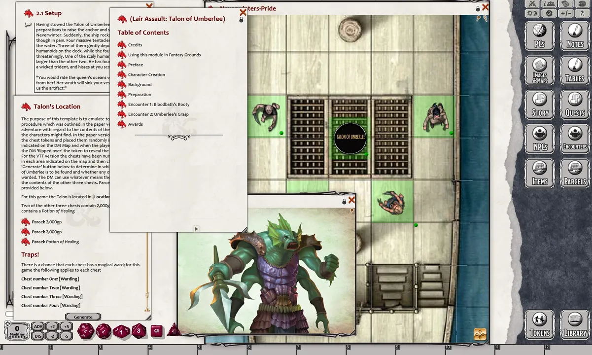 Fantasy Grounds - D&D Lair Assault: Talon of Umberlee Screenshot 1