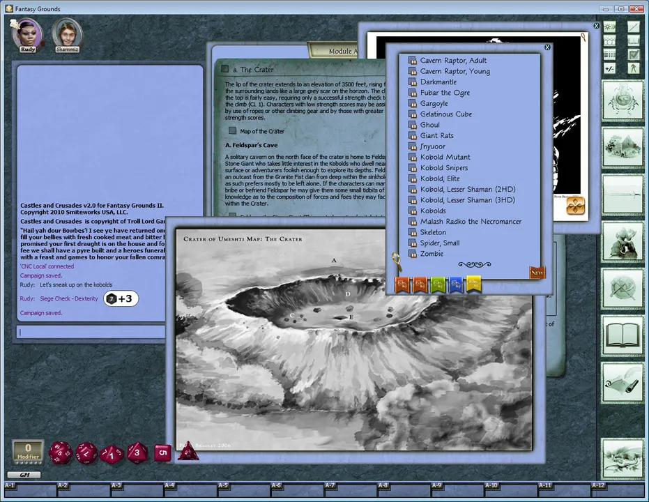 Fantasy Grounds - DB2 Crater of Umeshti (Castles & Crusades) Screenshot 1