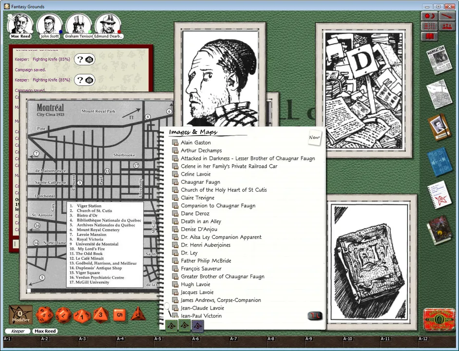 Fantasy Grounds - Horror's Heart (Call of Cthulhu) Screenshot 3