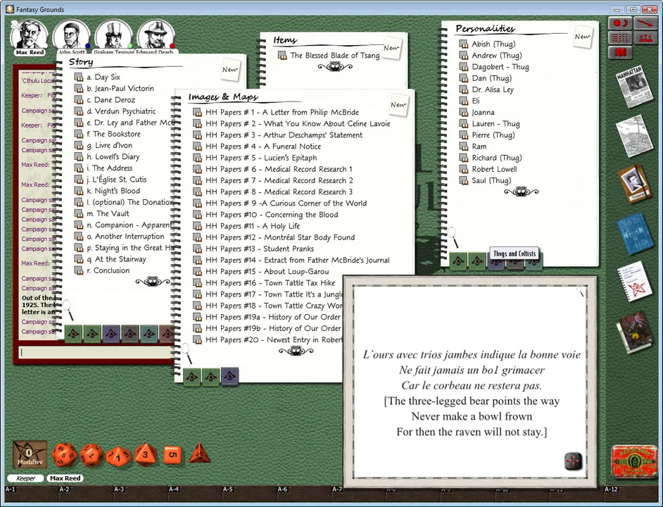 Fantasy Grounds - Horror's Heart (Call of Cthulhu) Screenshot 0