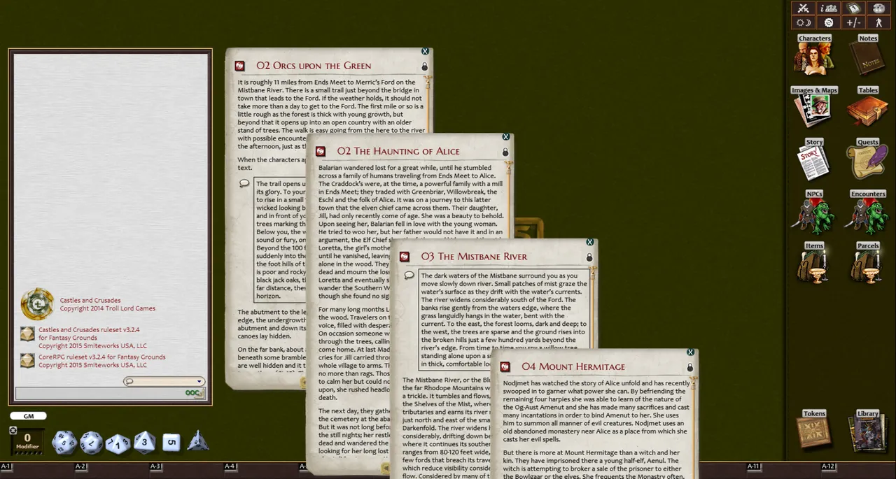 Fantasy Grounds - C2 Shades of Mist (Castles and Crusades) Screenshot 3