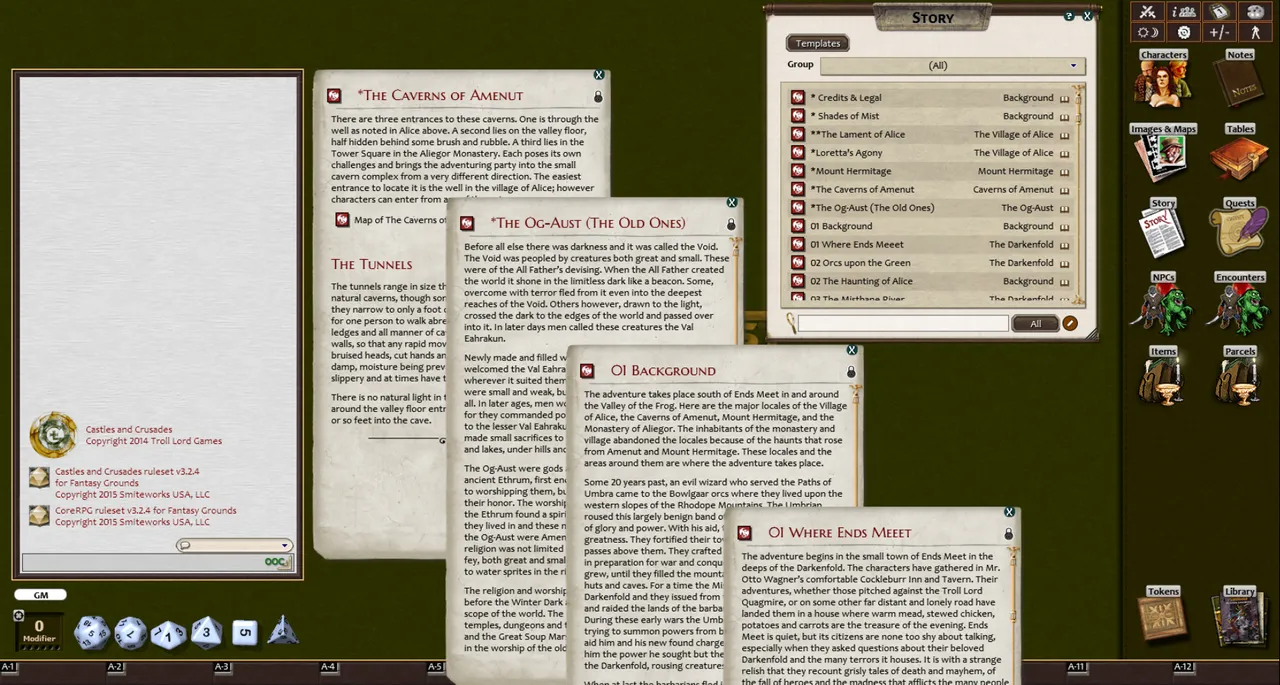 Fantasy Grounds - C2 Shades of Mist (Castles and Crusades) Screenshot 2