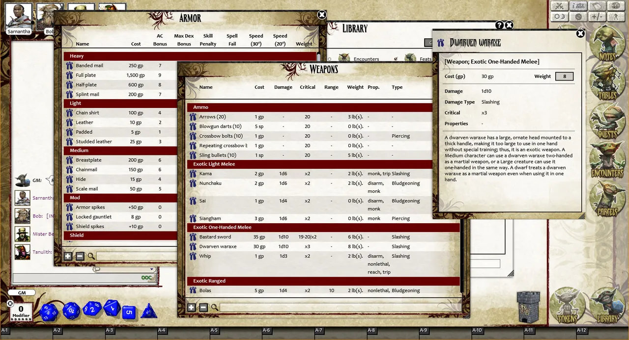 Fantasy Grounds - Pathfinder RPG - Core Rules Pack (PFRPG) Screenshot 5