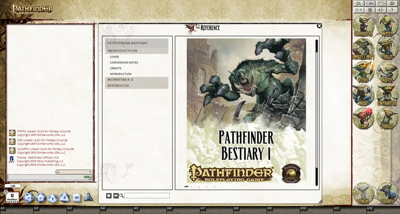 Fantasy Grounds - Pathfinder RPG - Bestiary 1 Pack (PFRPG) Screenshot 0