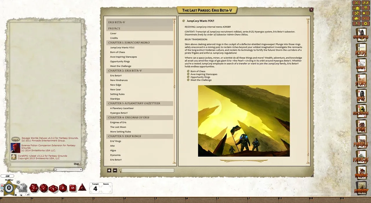 Fantasy Grounds - The Last Parsec: Eris Beta-V (Savage Worlds) Screenshot 3