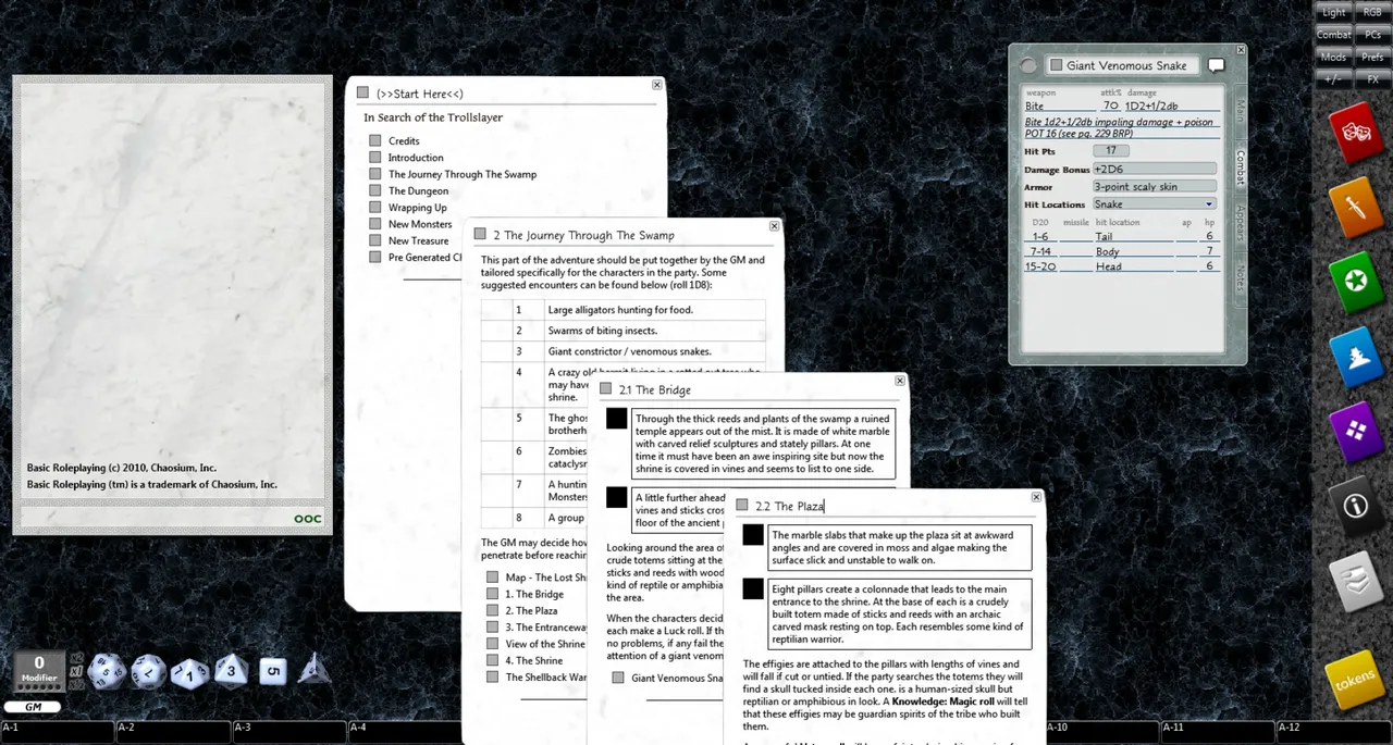 Fantasy Grounds - In Search of the Trollslayer (BRP) Screenshot 2