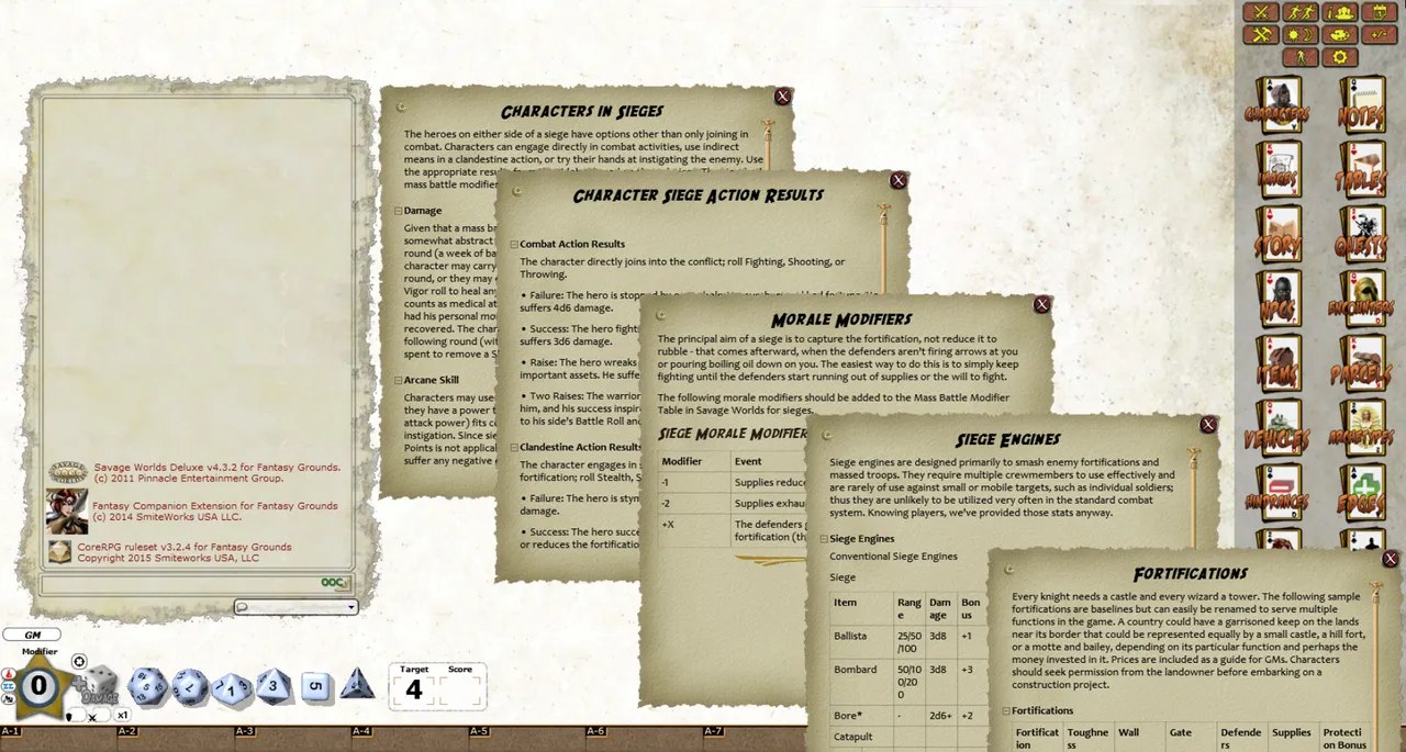 Fantasy Grounds - Fantasy Companion (Savage Worlds) Screenshot 0