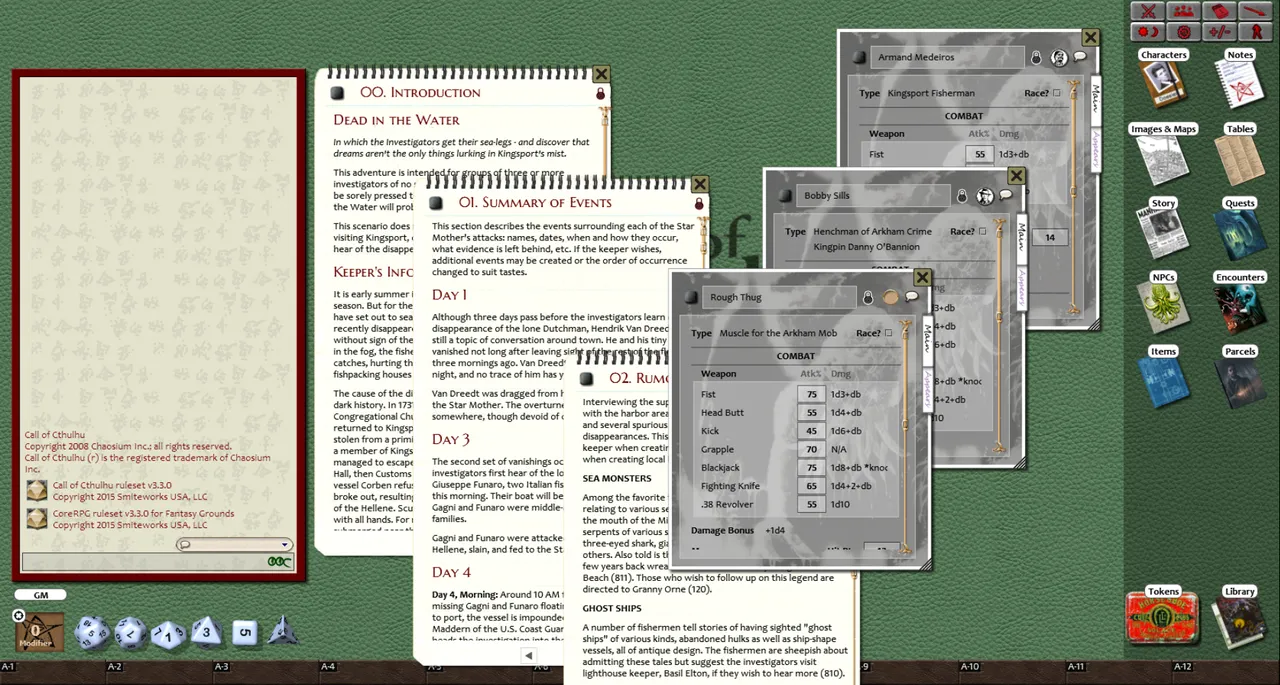 Fantasy Grounds - Dead in the Water (CoC) Screenshot 1