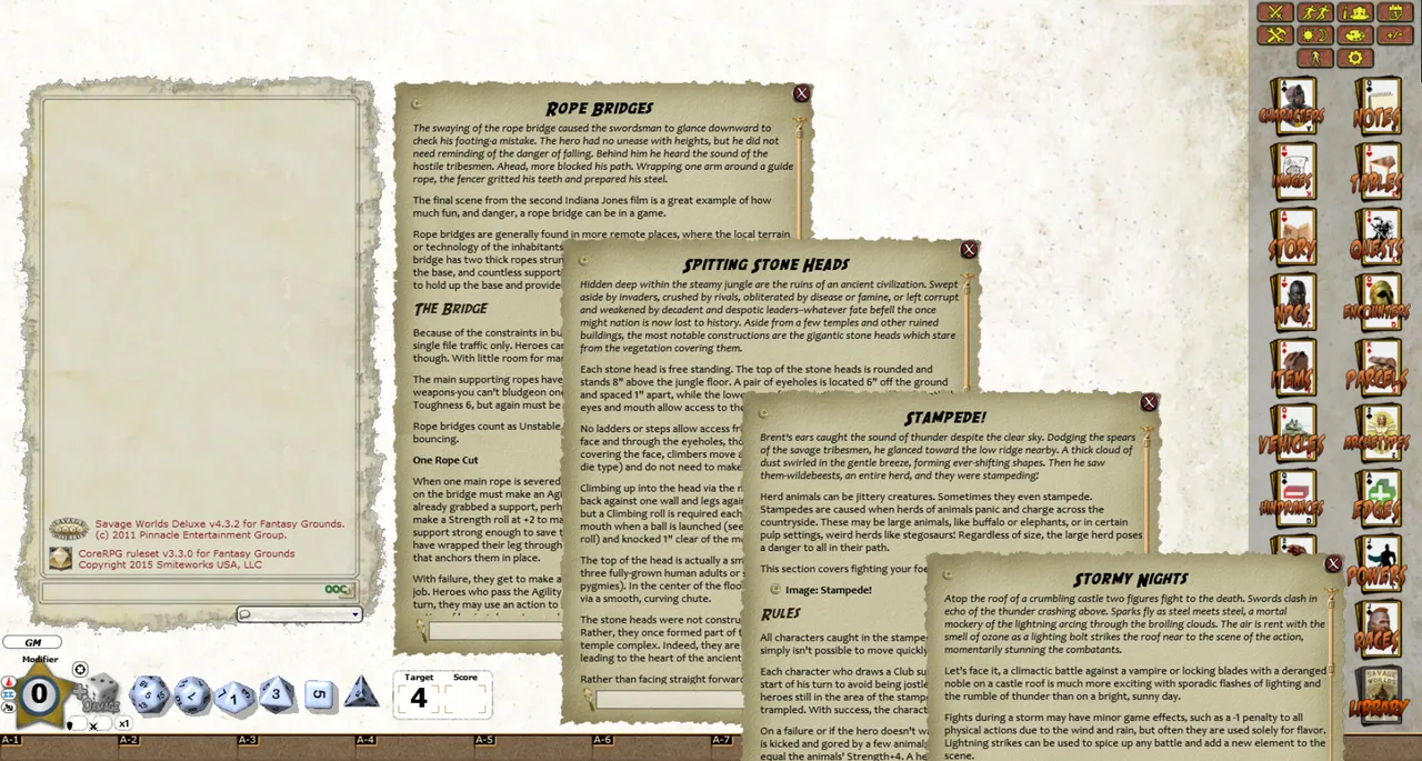 Fantasy Grounds - Perilous Places & Serious Situations (Savage Worlds) Screenshot 3