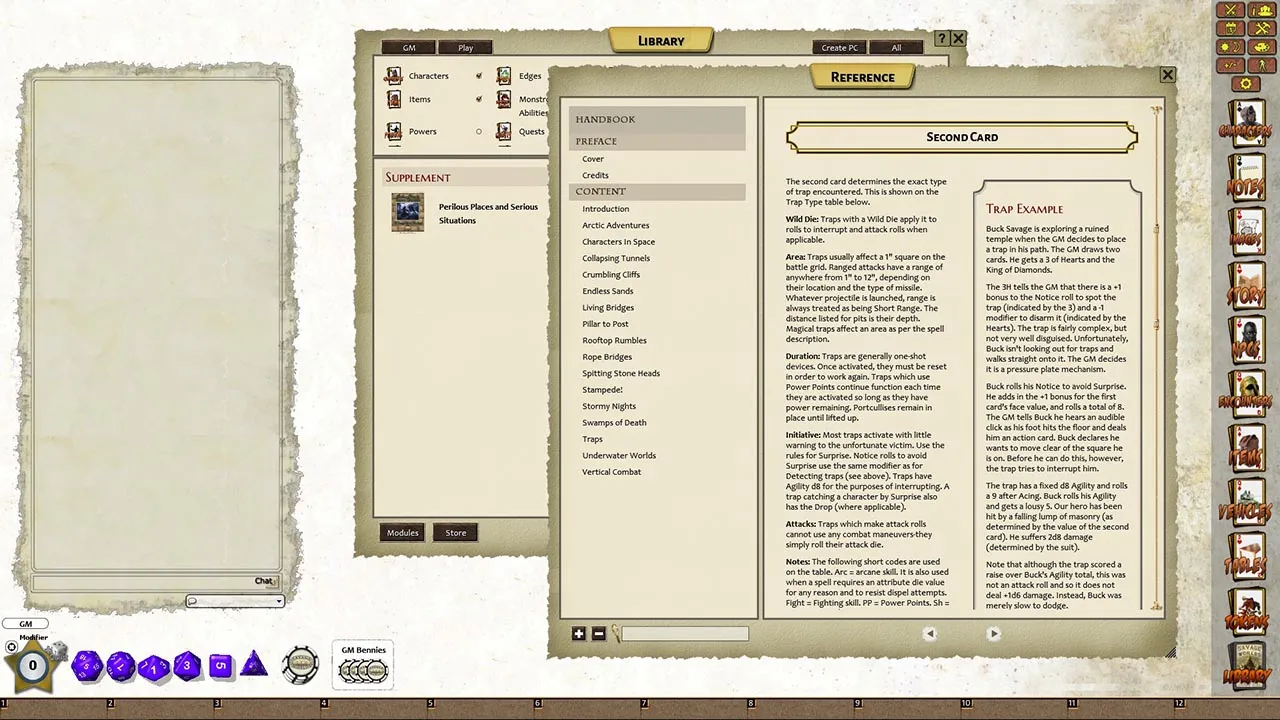 Fantasy Grounds - Perilous Places & Serious Situations (Savage Worlds) Screenshot 6