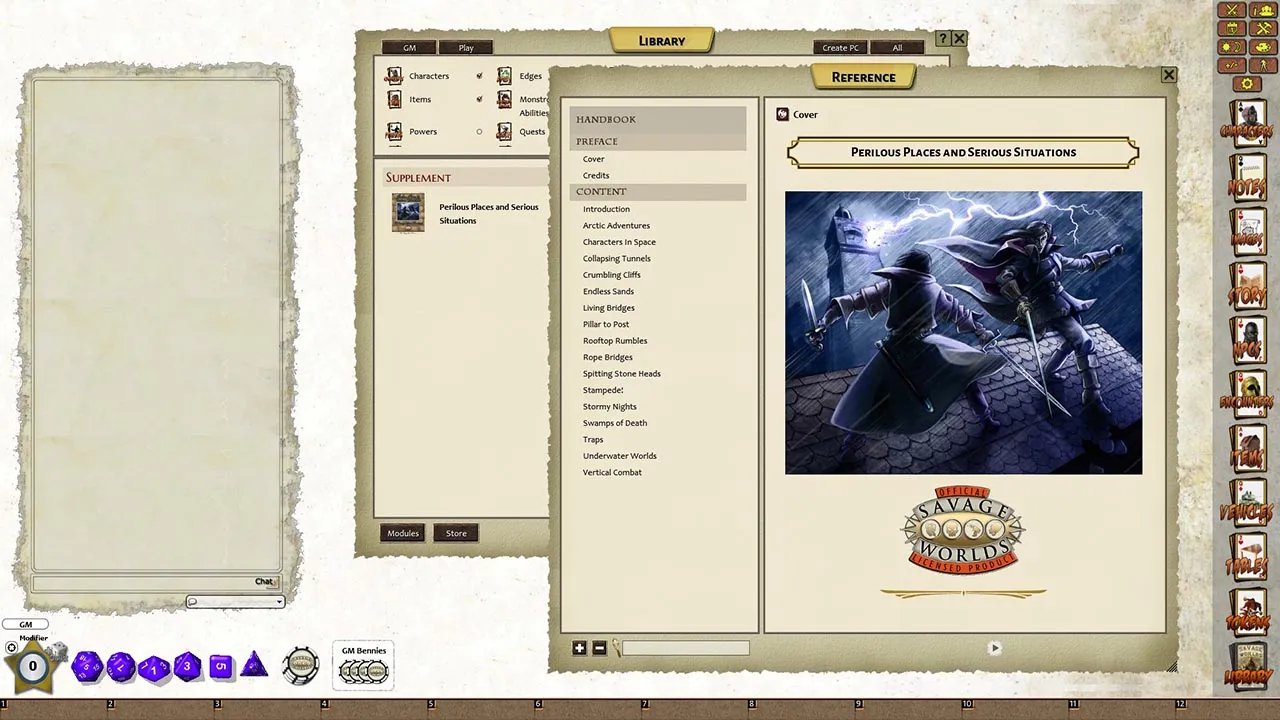 Fantasy Grounds - Perilous Places & Serious Situations (Savage Worlds) Screenshot 4