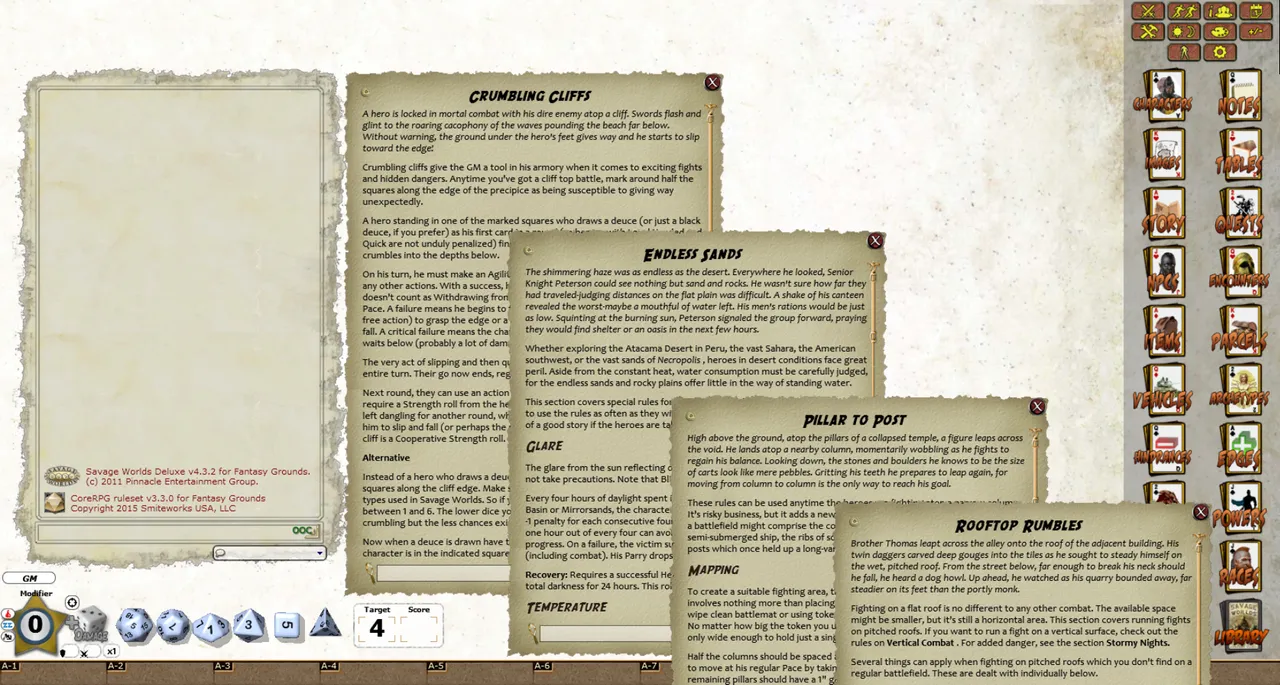 Fantasy Grounds - Perilous Places & Serious Situations (Savage Worlds) Screenshot 2