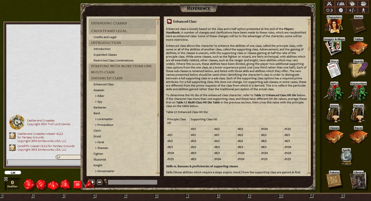 Fantasy Grounds - Expanding Classes (Castles & Crusades) Screenshot 2