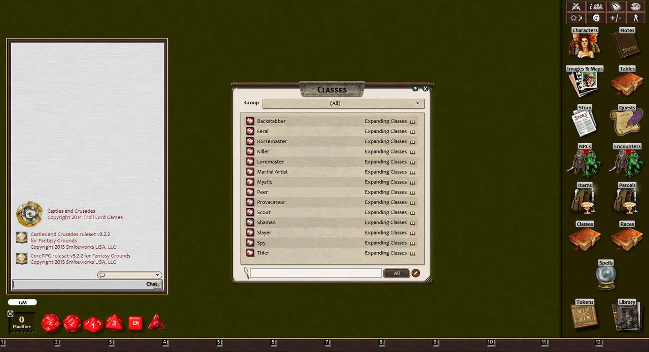 Fantasy Grounds - Expanding Classes (Castles & Crusades) Screenshot 0