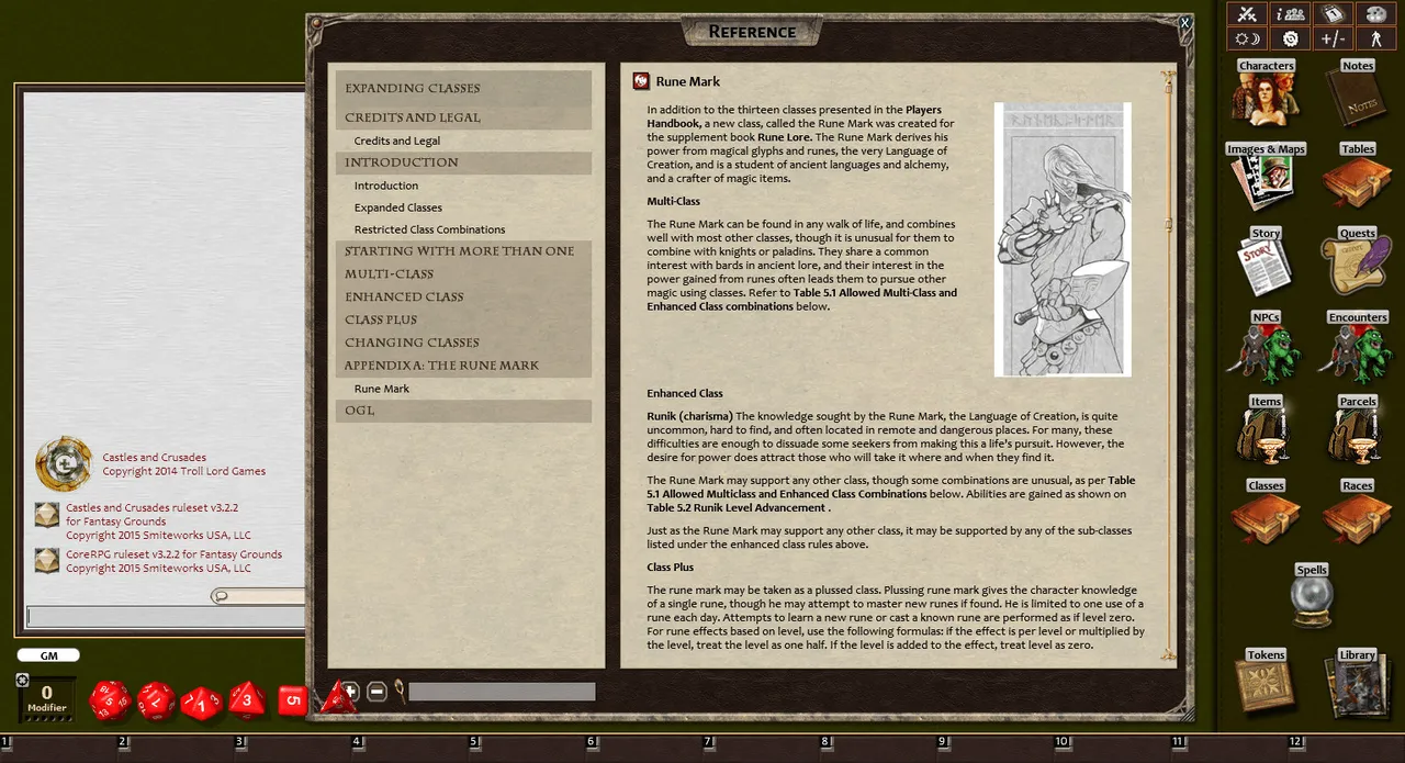 Fantasy Grounds - Expanding Classes (Castles & Crusades) Screenshot 1