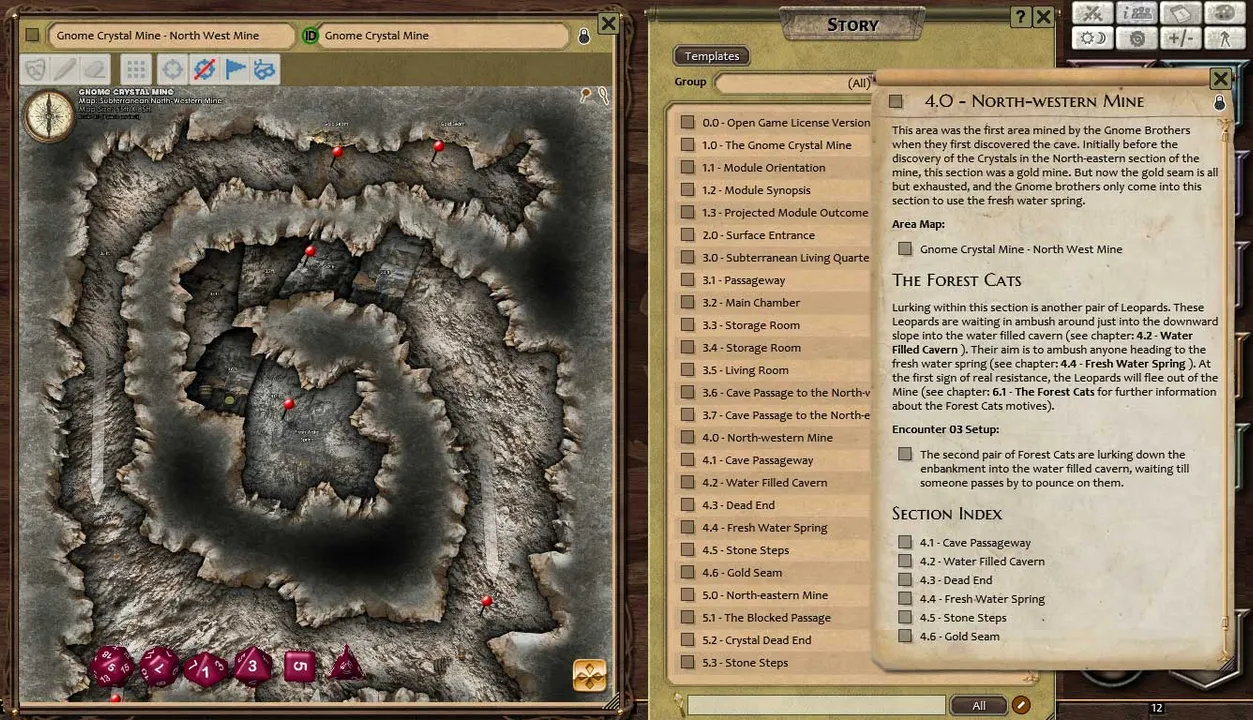 Fantasy Grounds - Compass Point 01: Gnome Crystal Mine (3.5E) Screenshot 0