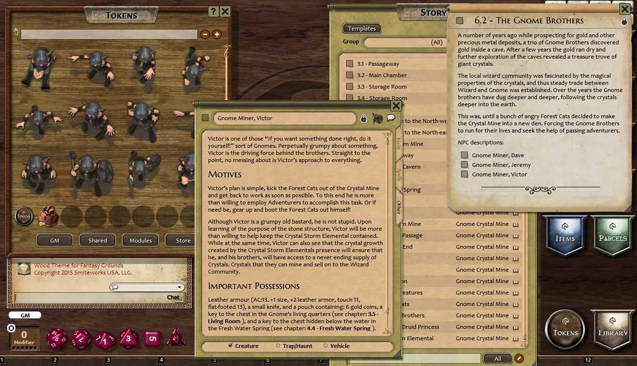 Fantasy Grounds - Compass Point 01: Gnome Crystal Mine (3.5E) Screenshot 3