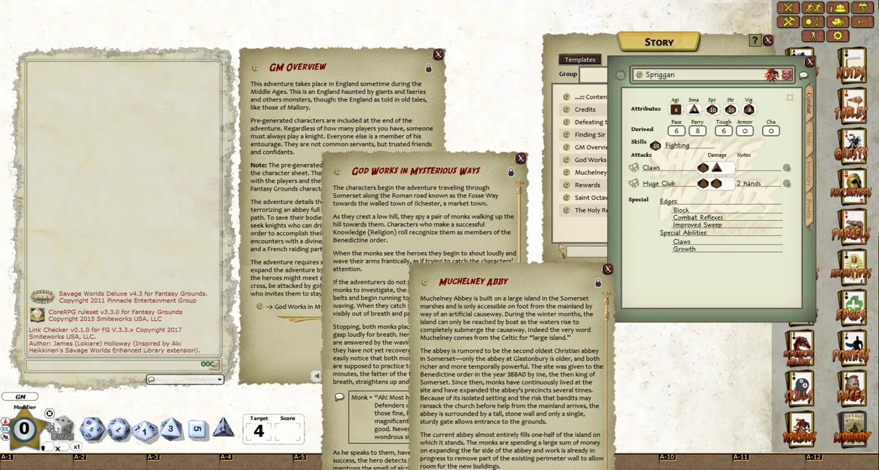 Fantasy Grounds - Daring Tales of Chivalry #01: A Knights Tale (Savage Worlds) Screenshot 2