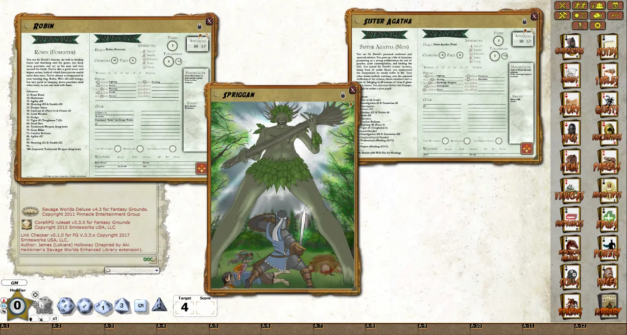 Fantasy Grounds - Daring Tales of Chivalry #01: A Knights Tale (Savage Worlds) Screenshot 0