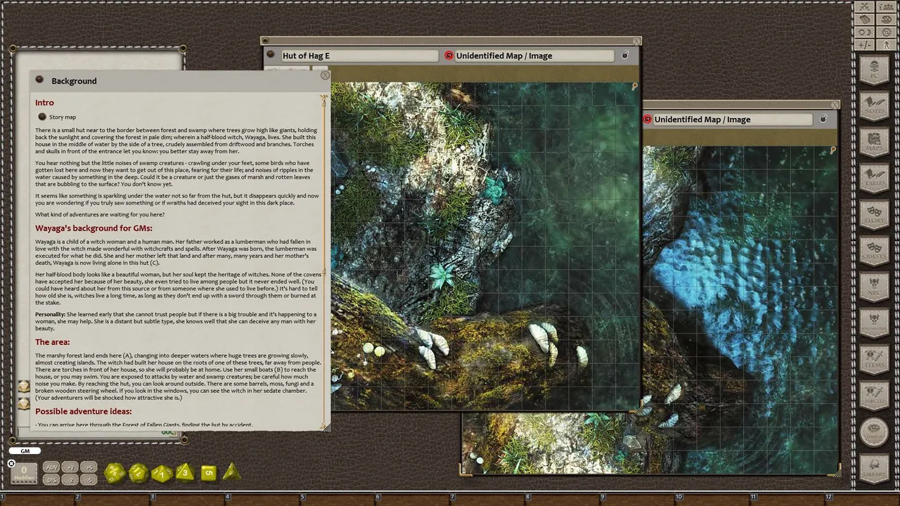 Fantasy Grounds - Black Scroll Games - Hut of Half-Blood Hag (Map Pack) Screenshot 2