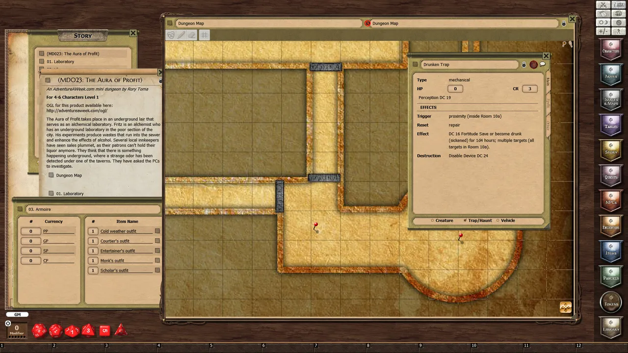 Fantasy Grounds - Mini-Dungeon #023: The Aura of Profit (PFRPG) Screenshot 3