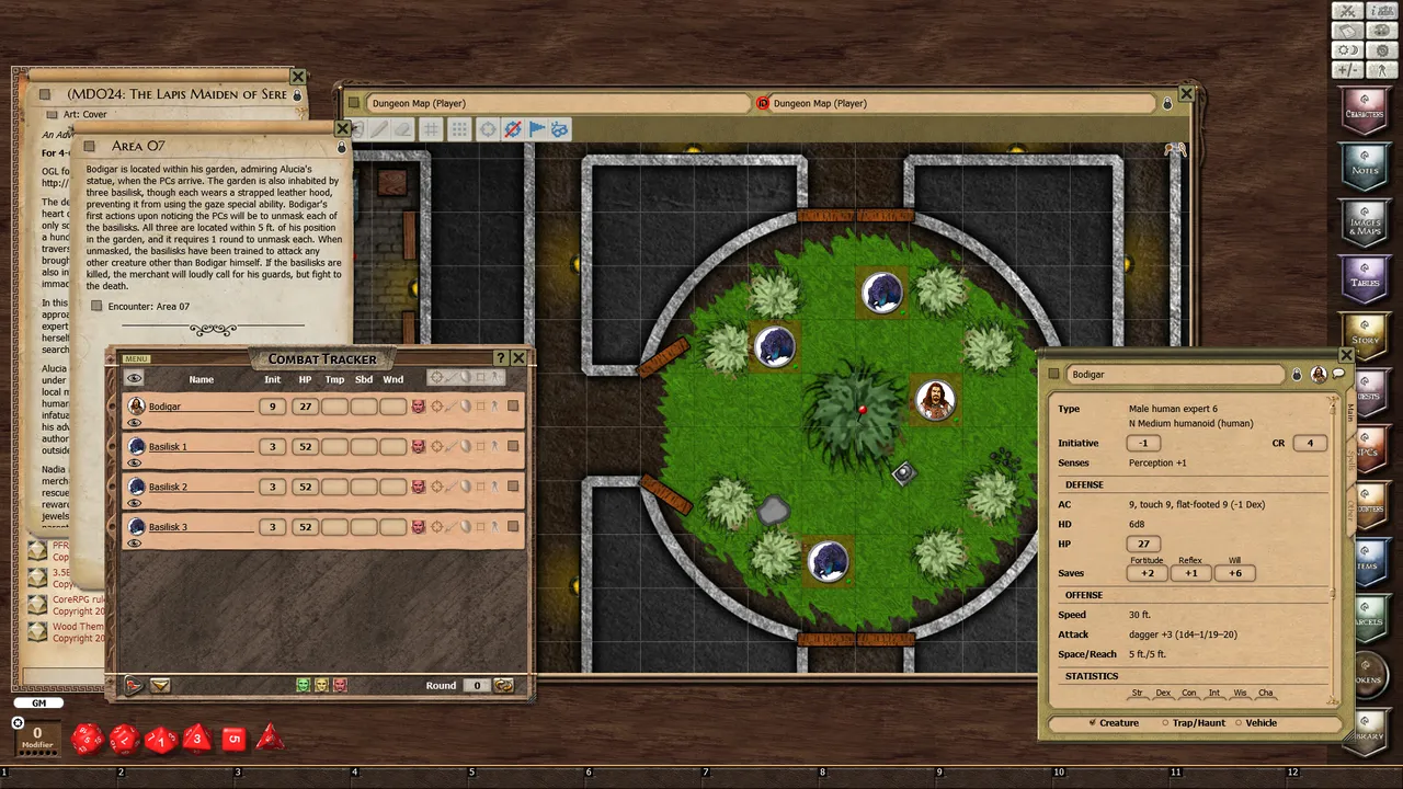 Fantasy Grounds - Mini-Dungeon #024: The Lapis Maiden of Serena Hortum (PFRPG) Screenshot 3