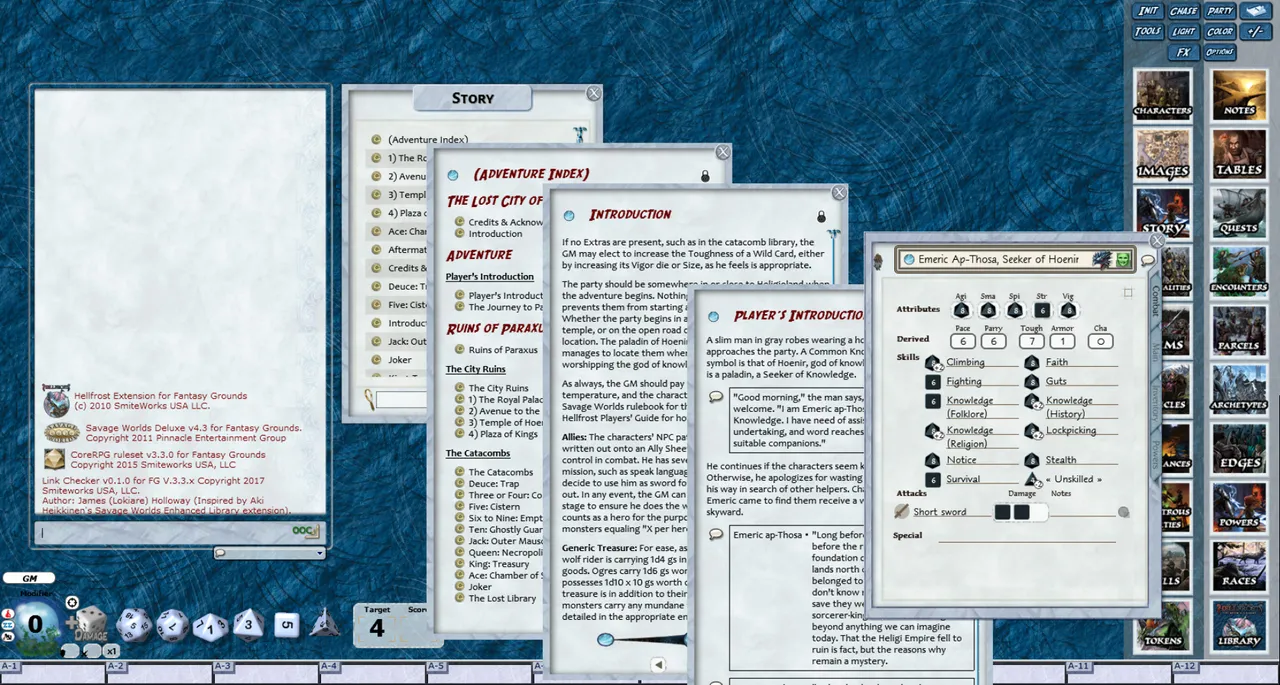 Fantasy Grounds - Hellfrost: The Lost City of Paraxis (Savage Worlds) Screenshot 2