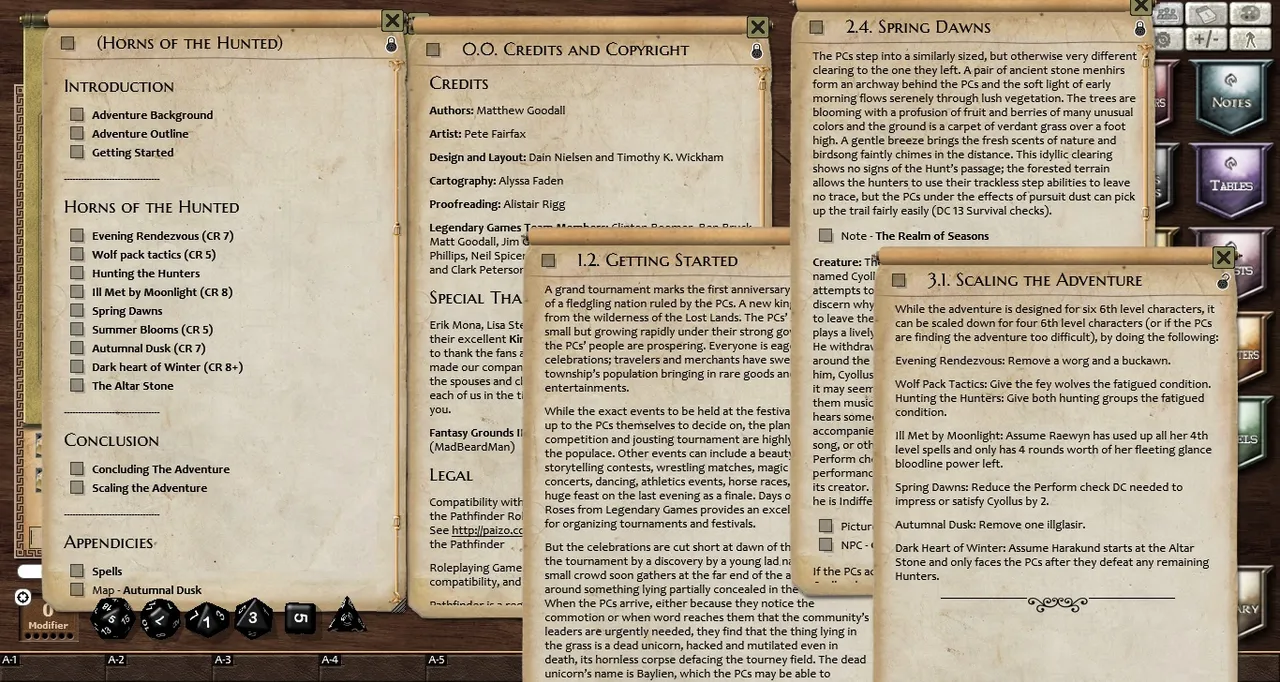 Fantasy Grounds - Horns of the Hunted (PFRPG) Screenshot 4
