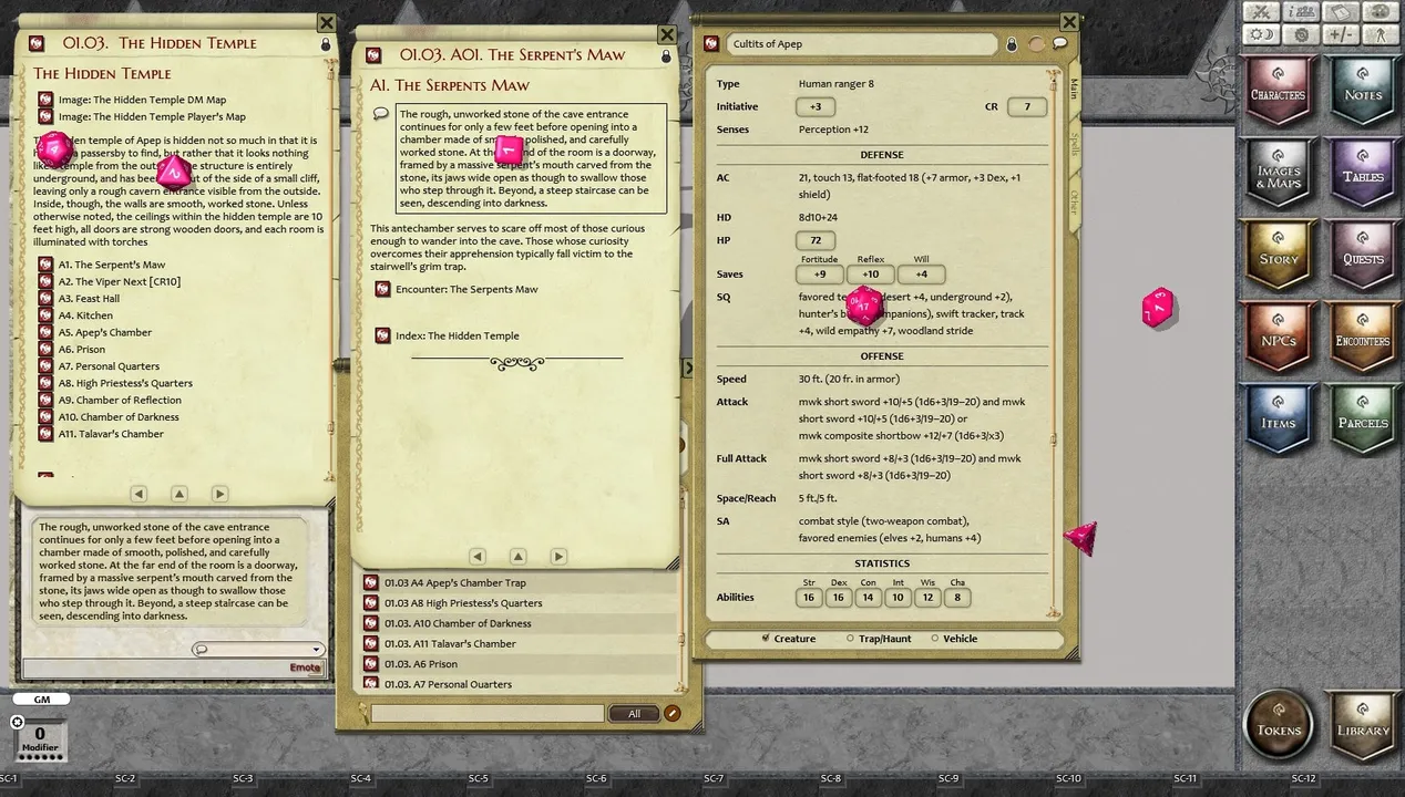 Fantasy Grounds - Shrine of Serpents (PFRPG) Screenshot 2