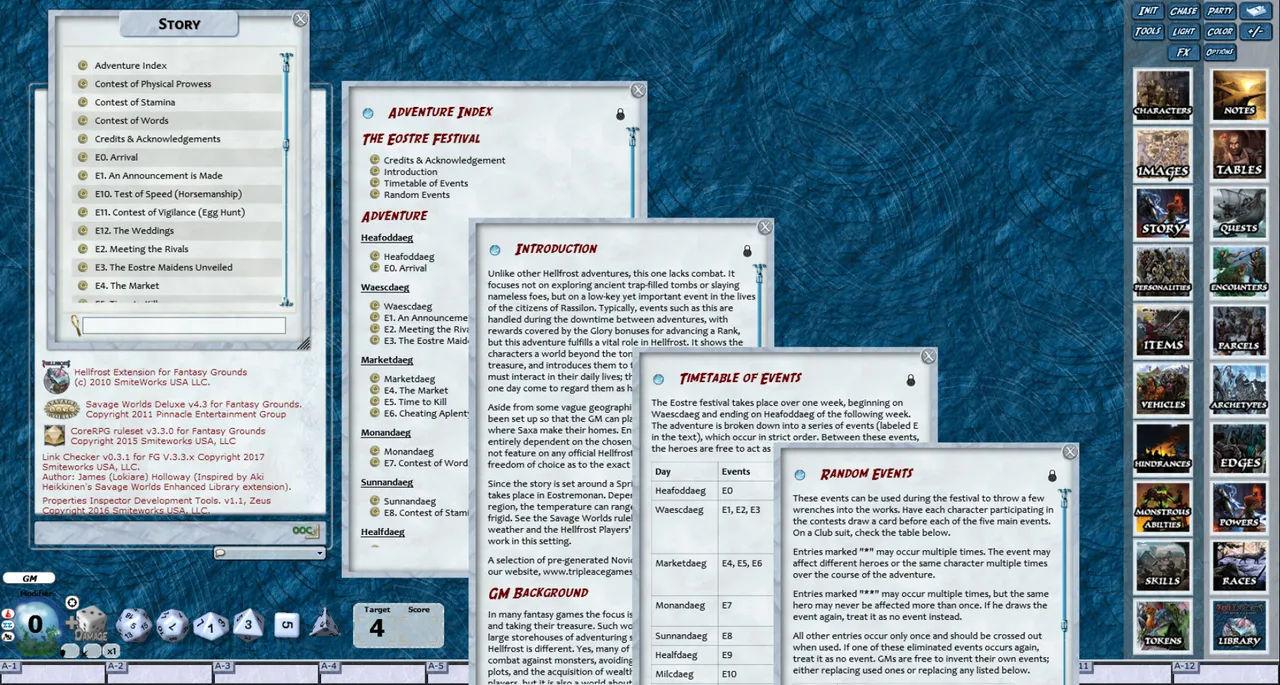 Fantasy Grounds - Hellfrost: The Eostre Festival (Savage Worlds) Screenshot 3