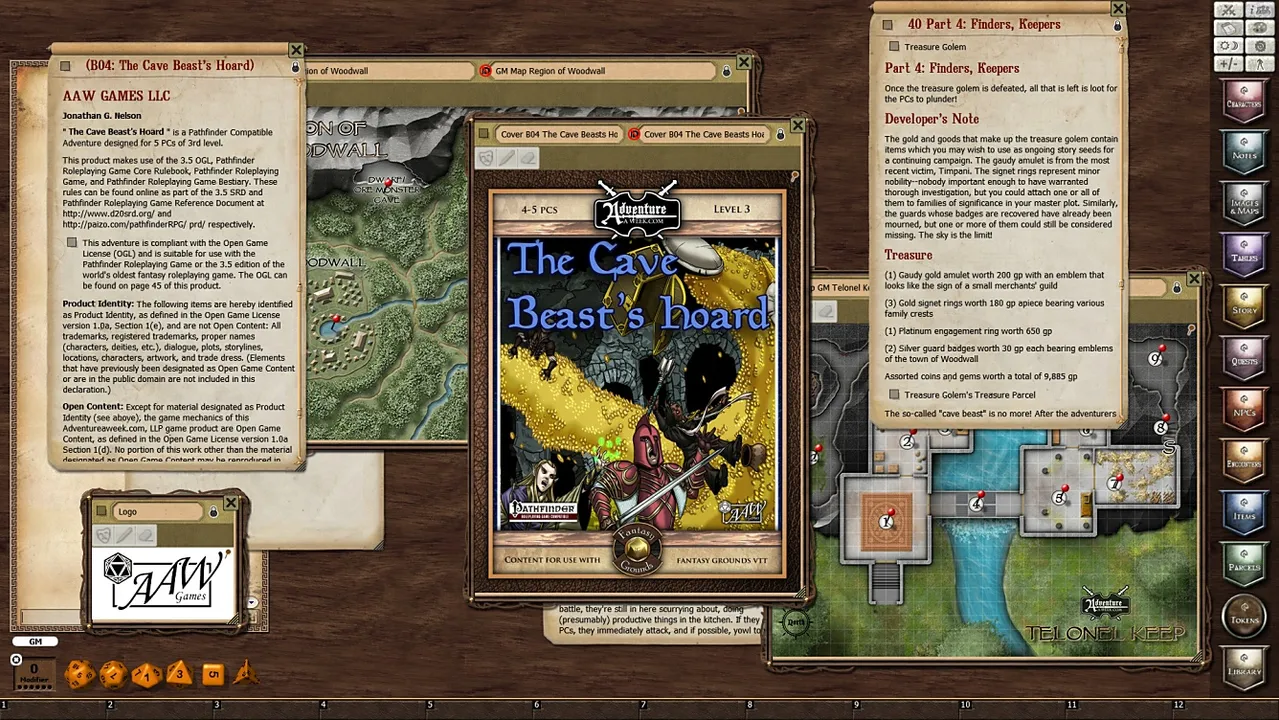 Fantasy Grounds - B04 The Cave Beast Hoard (PFRPG) Screenshot 0