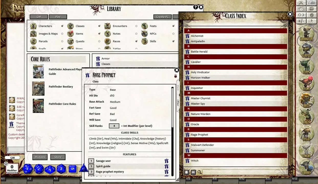 Fantasy Grounds - Pathfinder RPG - Advanced Player's Guide (PFRPG) Screenshot 1
