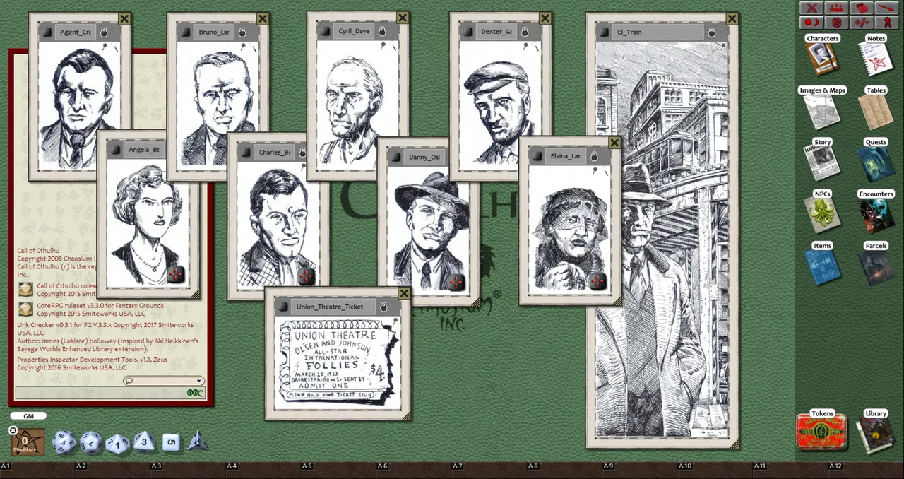 Fantasy Grounds - King of Chicago (Call of Cthulhu) Screenshot 3