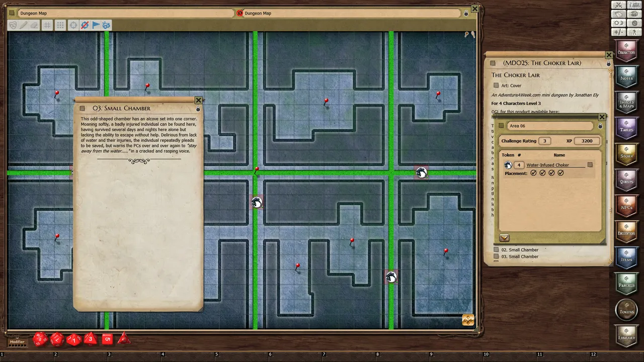 Fantasy Grounds - Mini-Dungeon #025: The Choker Lair (PFRPG) Screenshot 2
