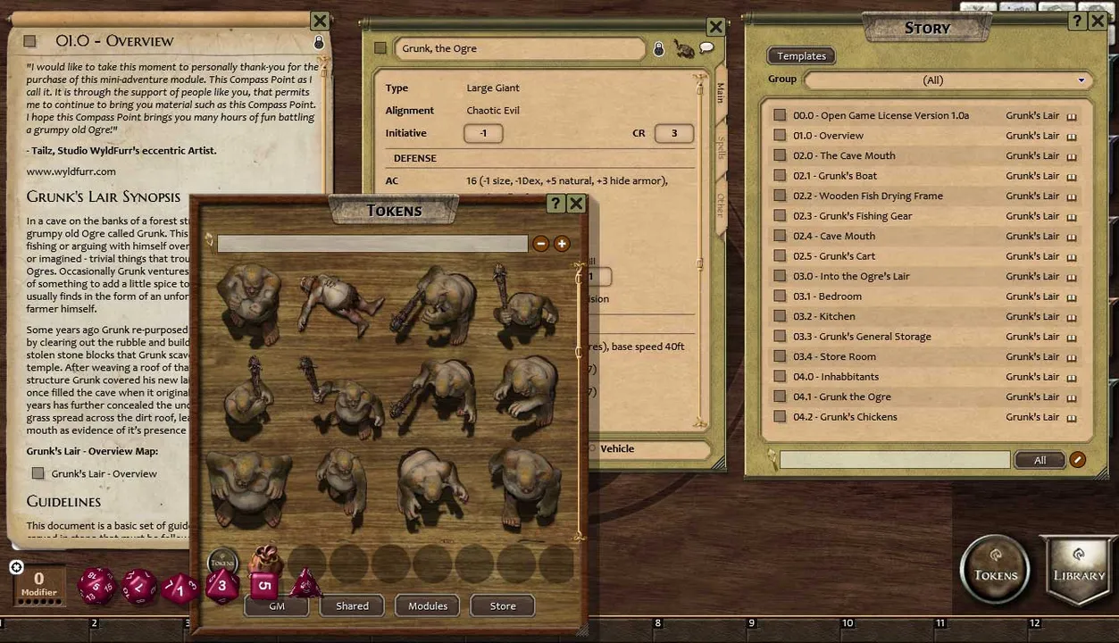 Fantasy Grounds - Compass Point 04 - Grunk's Lair (3.5E) Screenshot 4