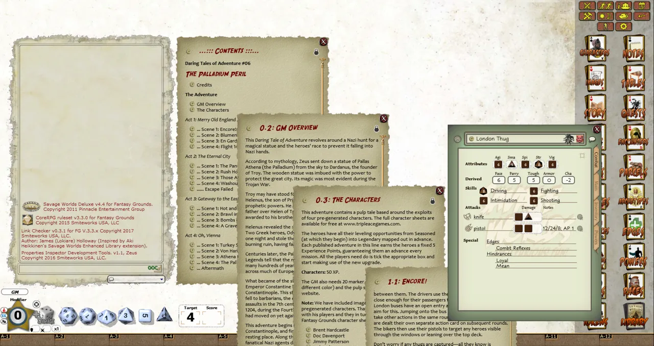 Fantasy Grounds - Daring Tales of Adventure 06: The Palladium Peril (Savage Worlds) Screenshot 3